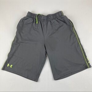 Under Armour Athletic Shorts Boys Youth Large Gray Drawstring